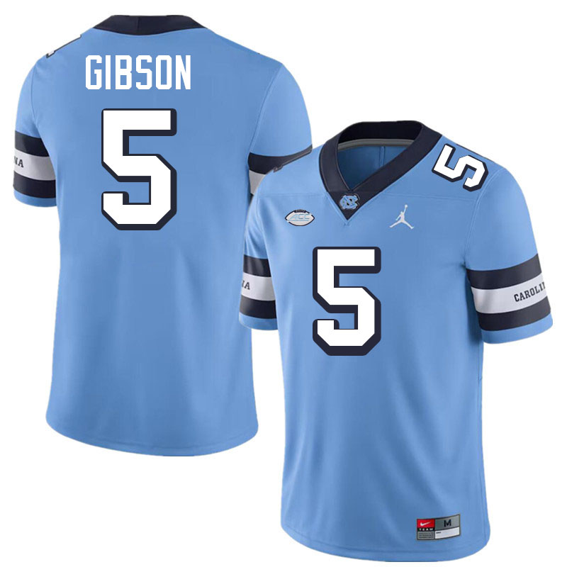 #5 Gavin Gibson North Carolina Tar Heels Jerseys,Apparels,Uniforms Stitched-Throwback Blue #5 Gavin Gibson North Carolina Tar Heels Jerseys,Apparels,Uniforms Stitched-Throwback Blue